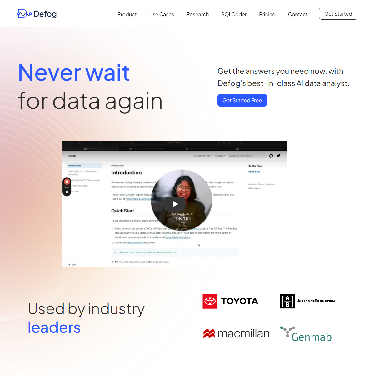Defog - AI chatbots Tool Screenshot