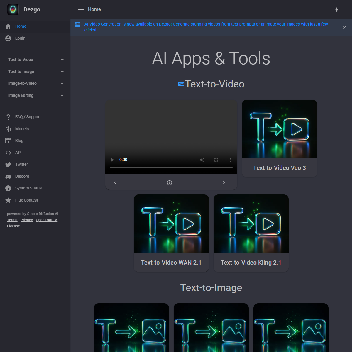 Dezgo - video generators Tool