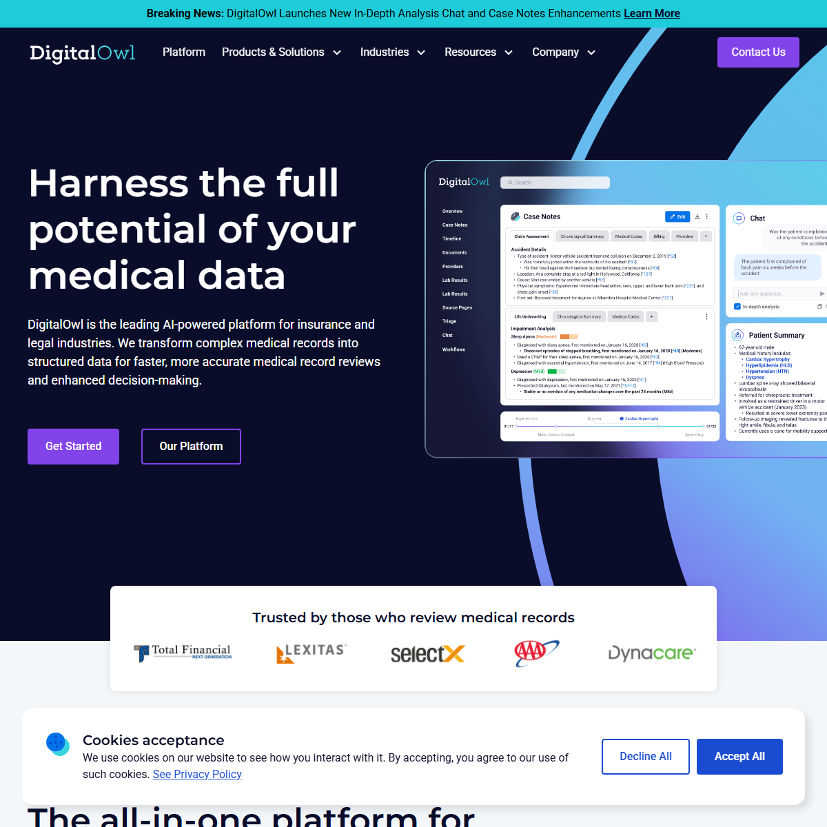 DigitalOwl - legal Tool Screenshot