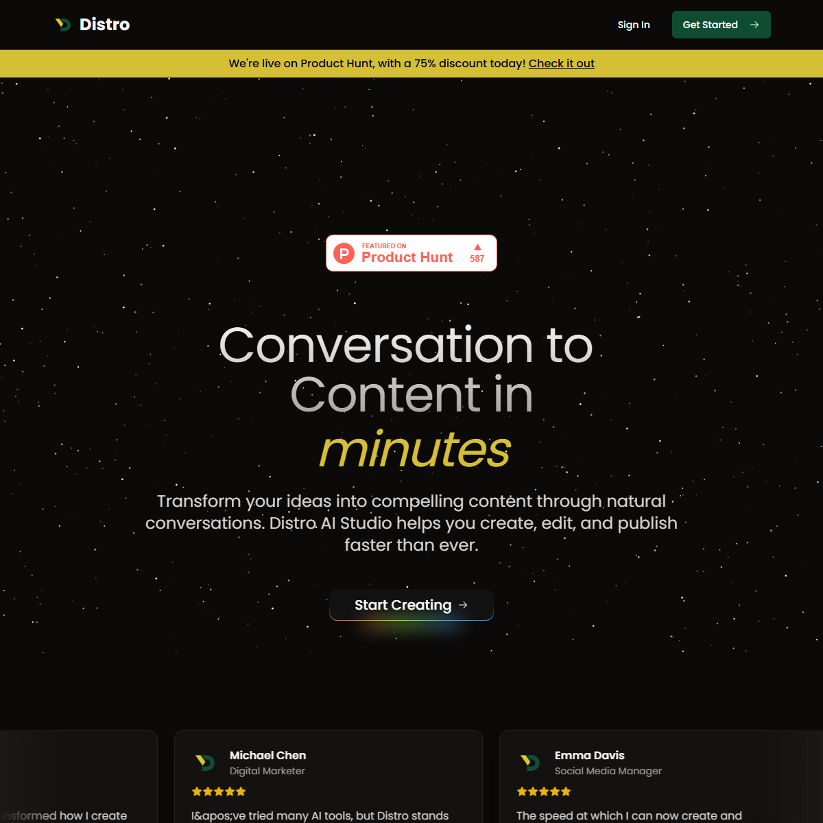 Distro - social media Tool Screenshot