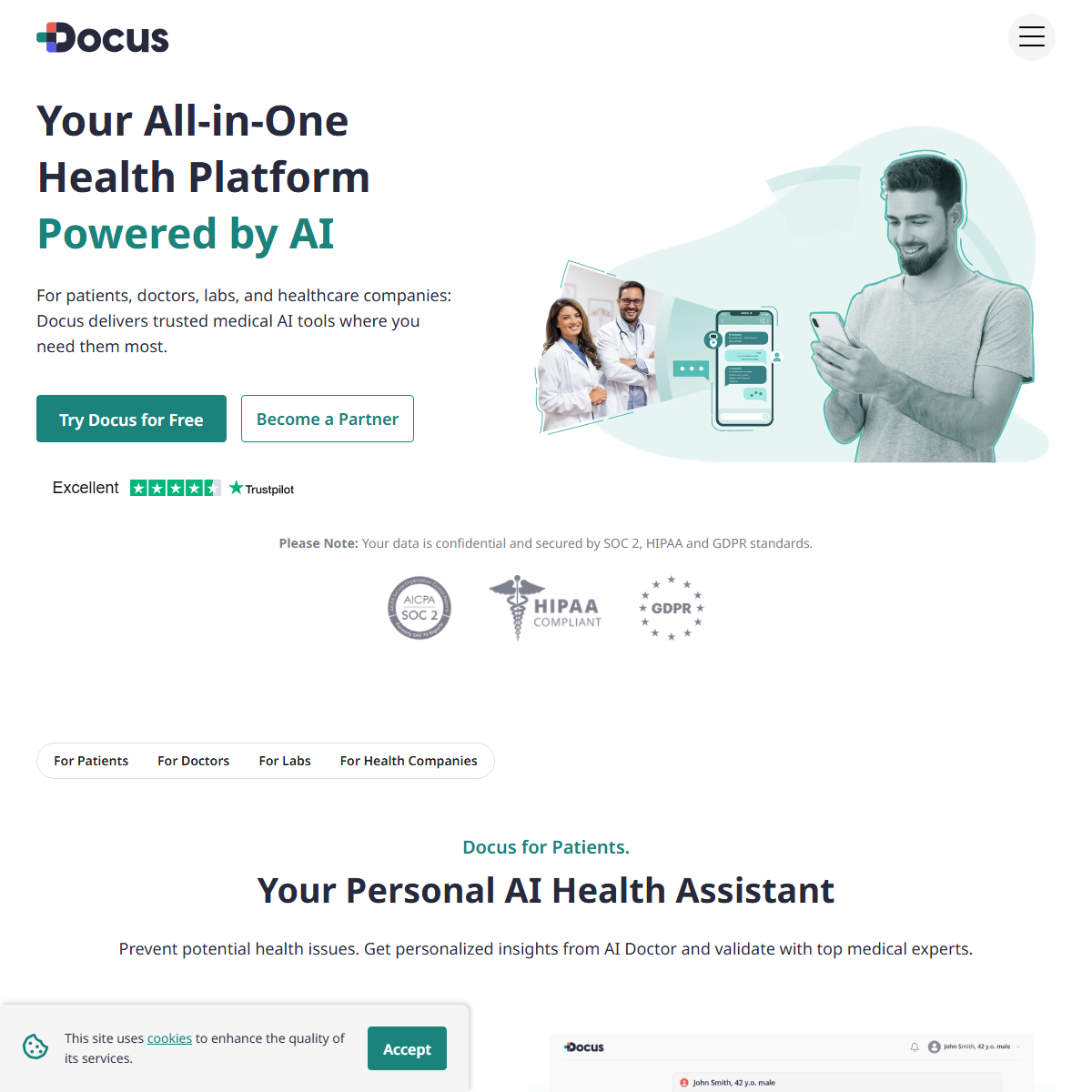 Docus - health Tool Screenshot