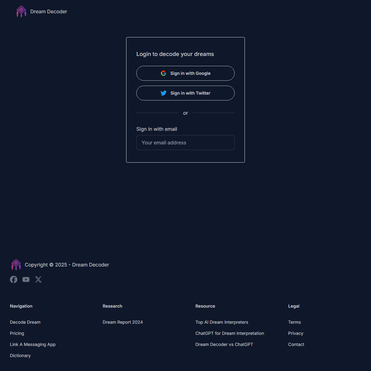 Dream Decoder - health Tool Screenshot