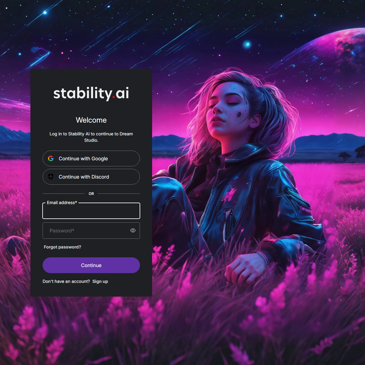 DreamStudio - text to image Tool Screenshot