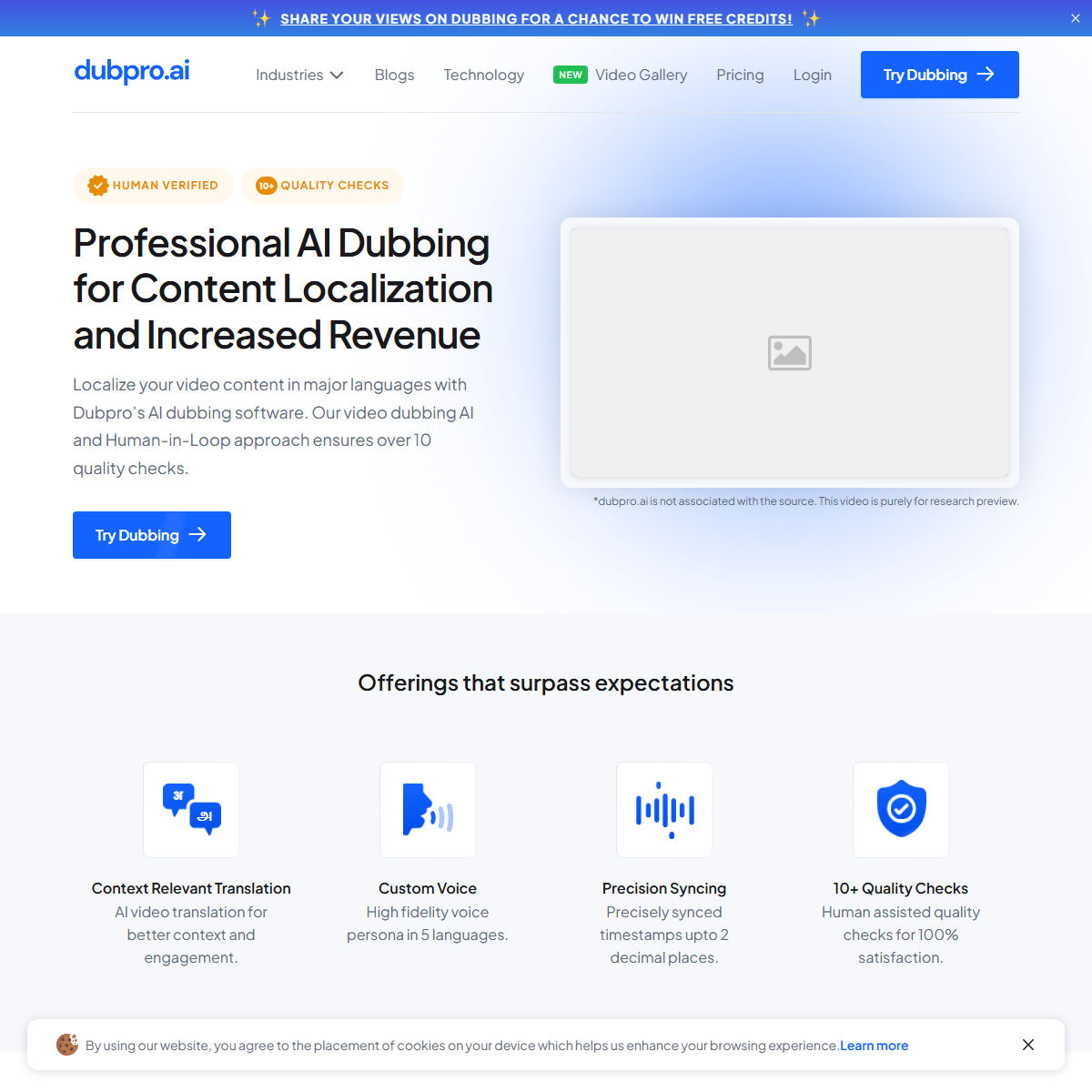 Dubpro.ai - translator Tool Screenshot