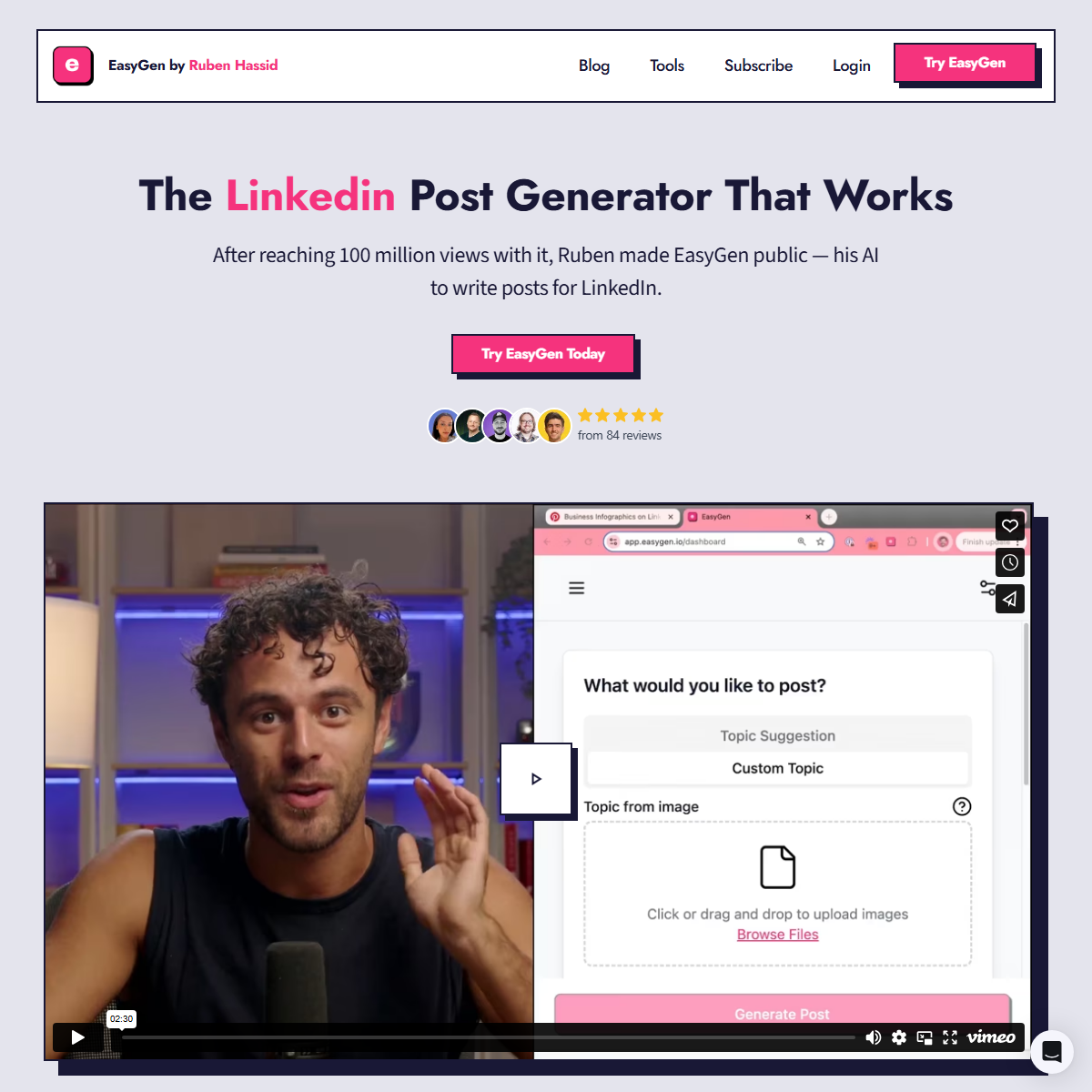 EasyGen - social media Tool Screenshot