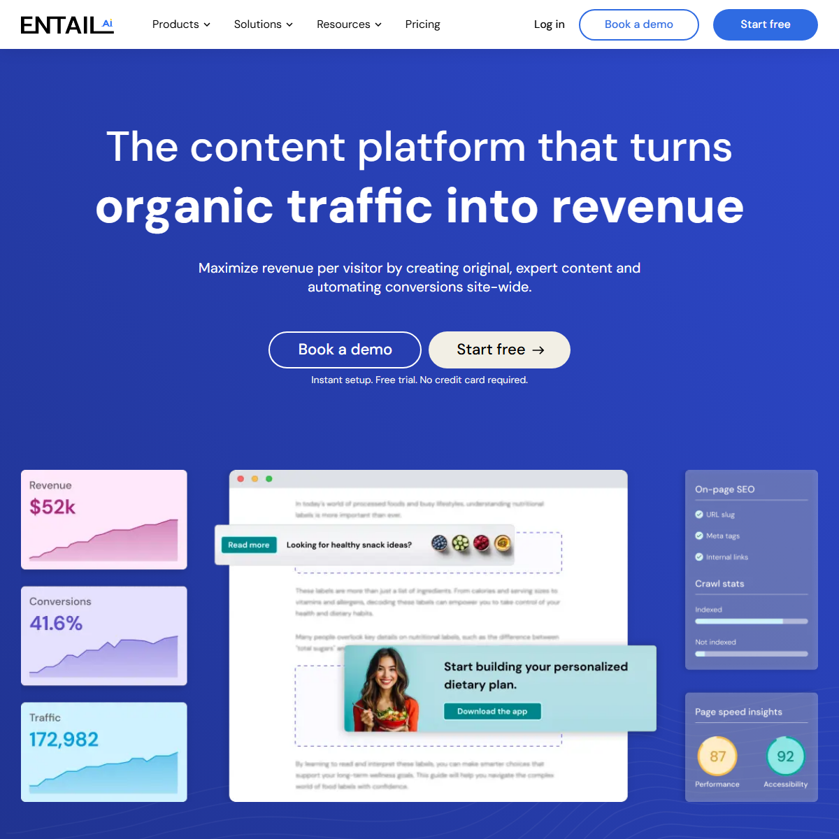 Entail - marketing Tool Screenshot