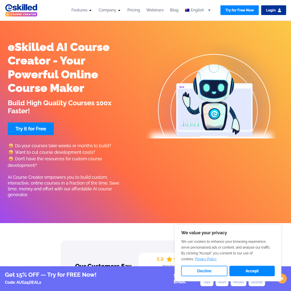 eSkilled AI Course Creator - education Tool Screenshot