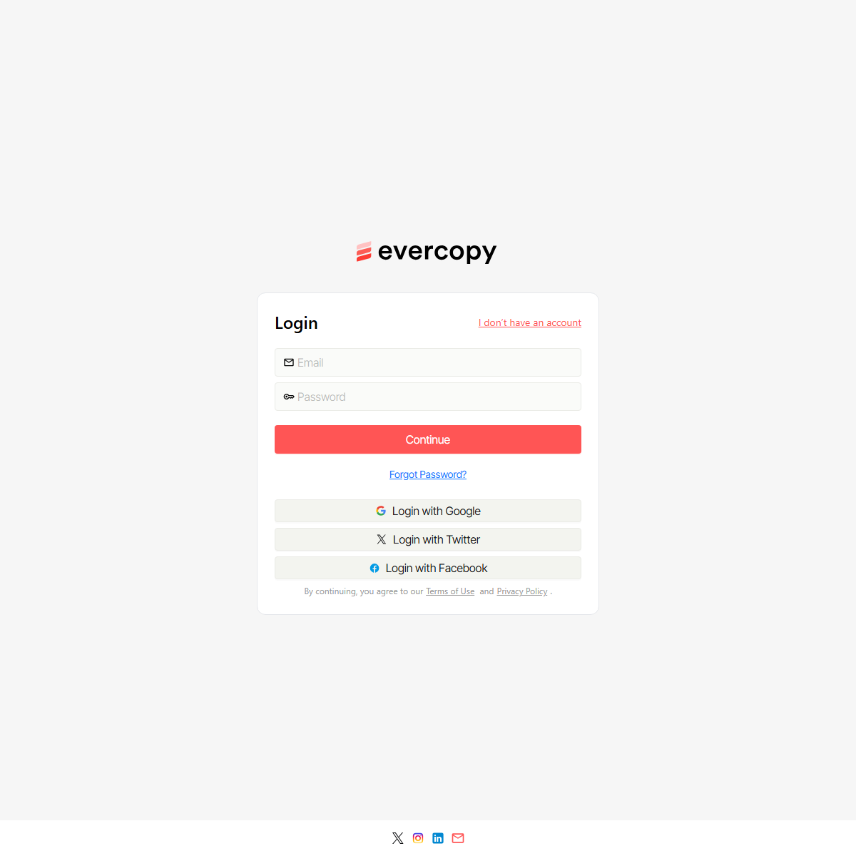 Evercopy - copywriting Tool Screenshot
