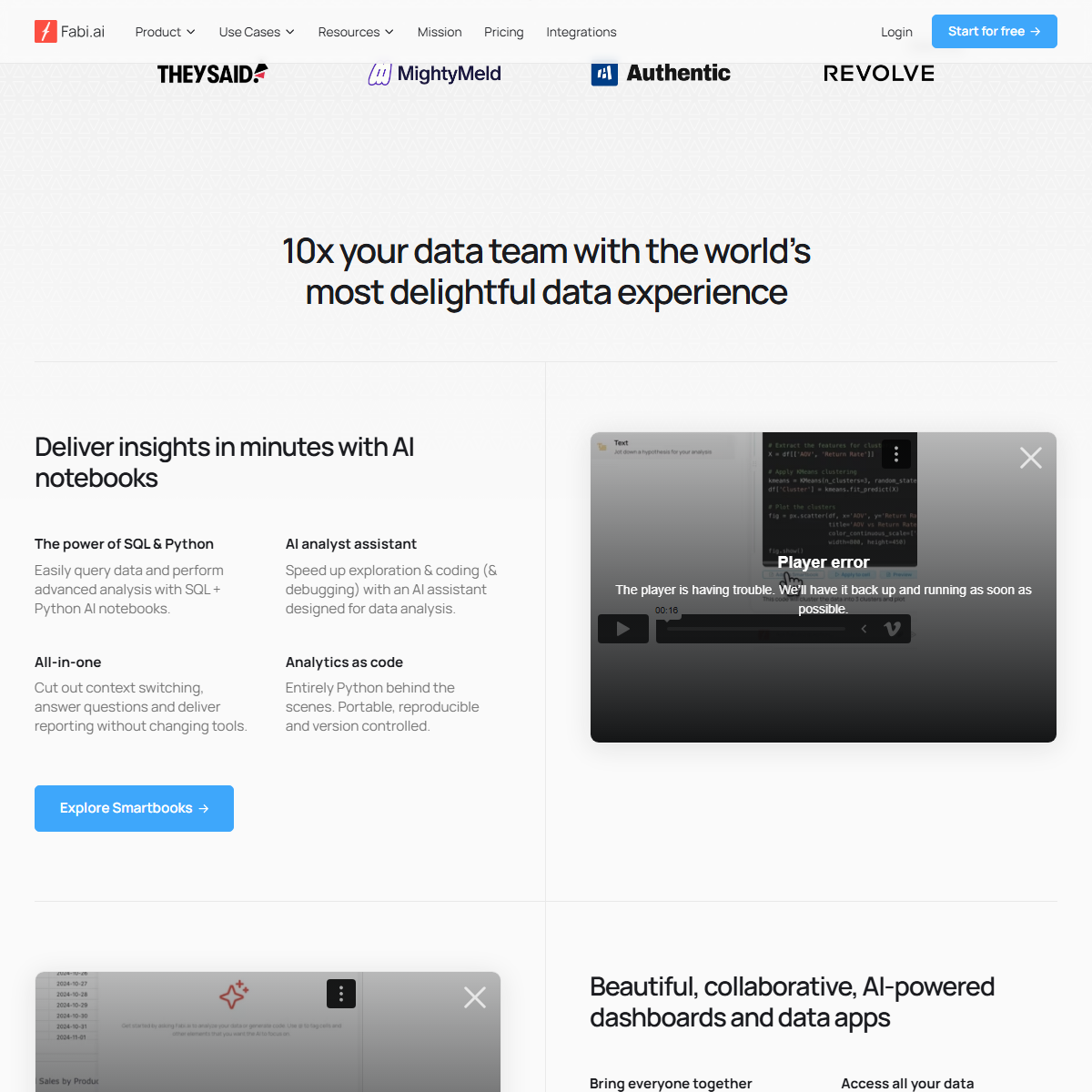 Fabi.ai - SQL Tool Screenshot