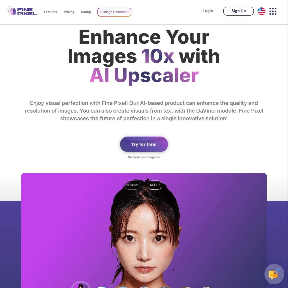 FinePixel - portrait generators Tool Screenshot