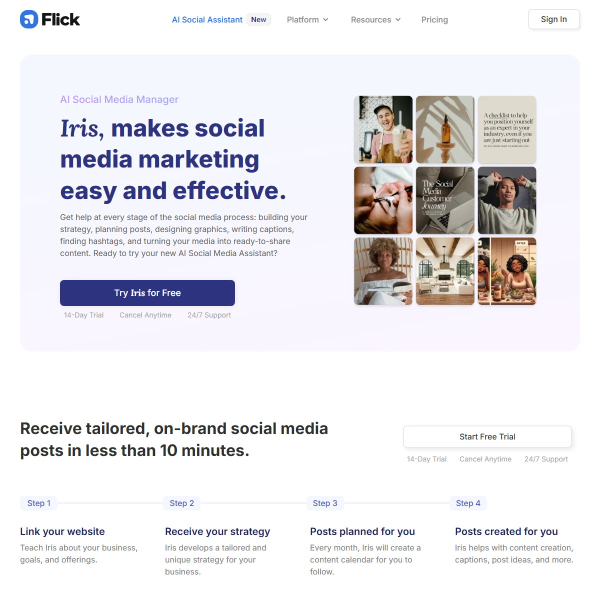 Flick - social media Tool Screenshot
