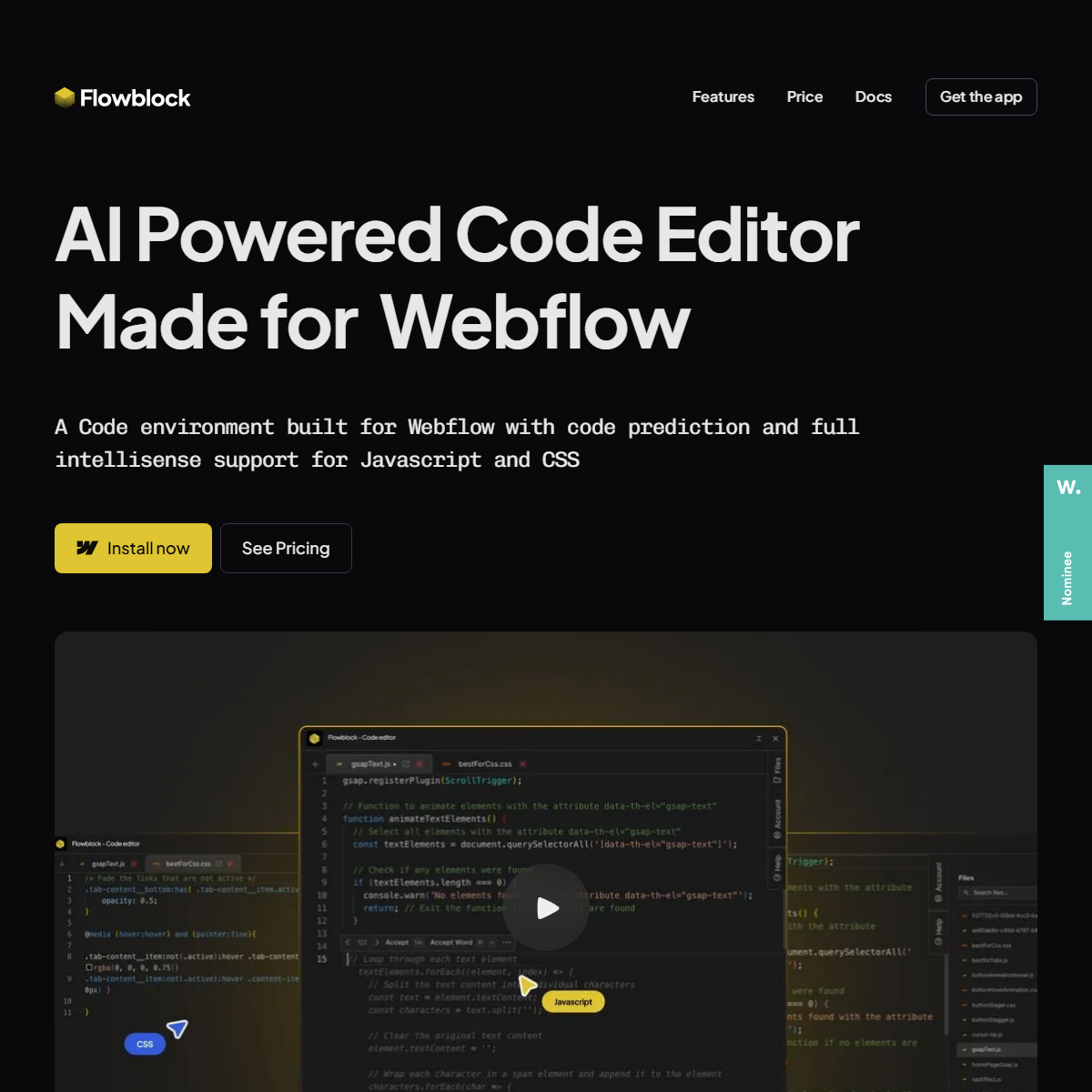 Flowblock - code assistant Tool Screenshot