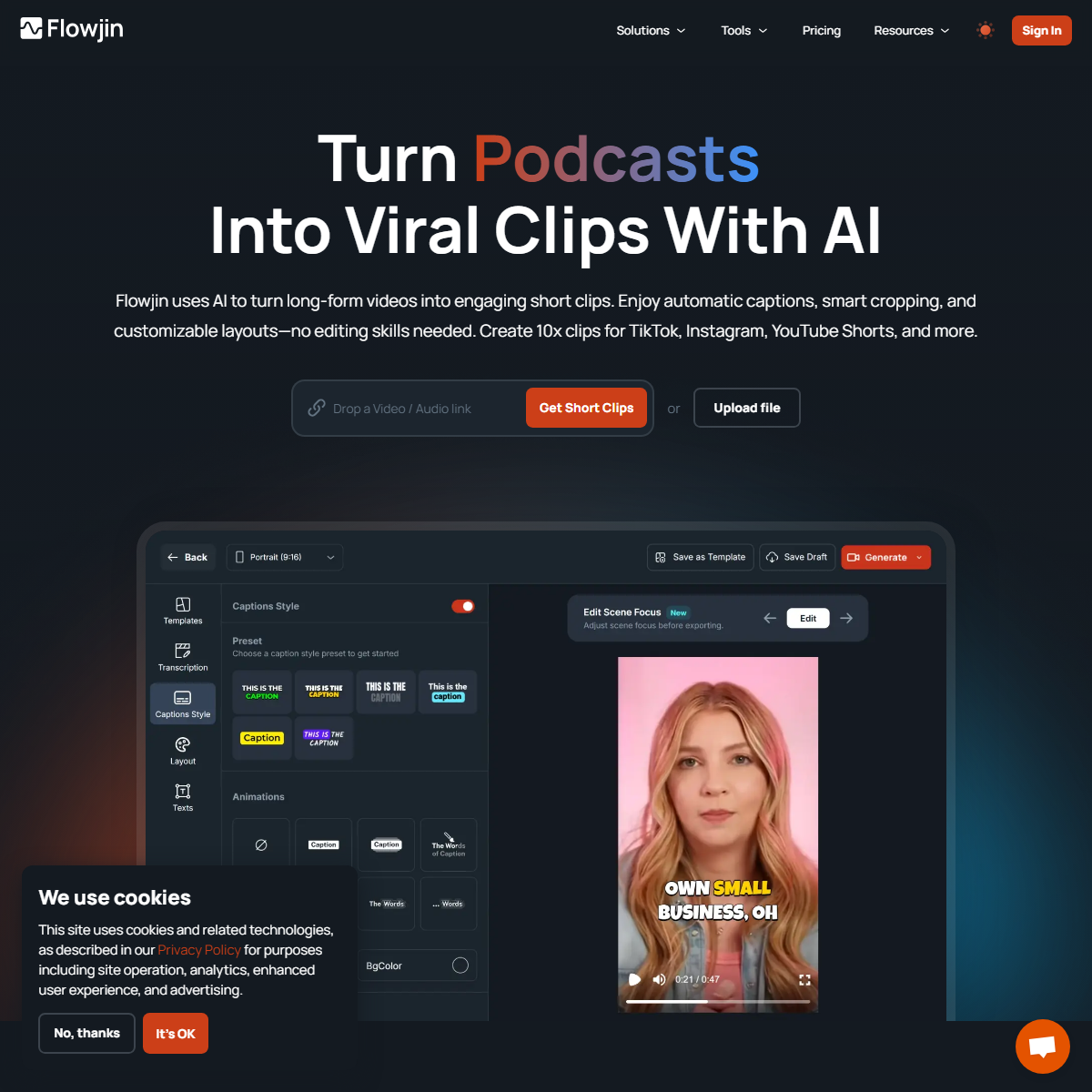 Flowjin - video editing Tool Screenshot