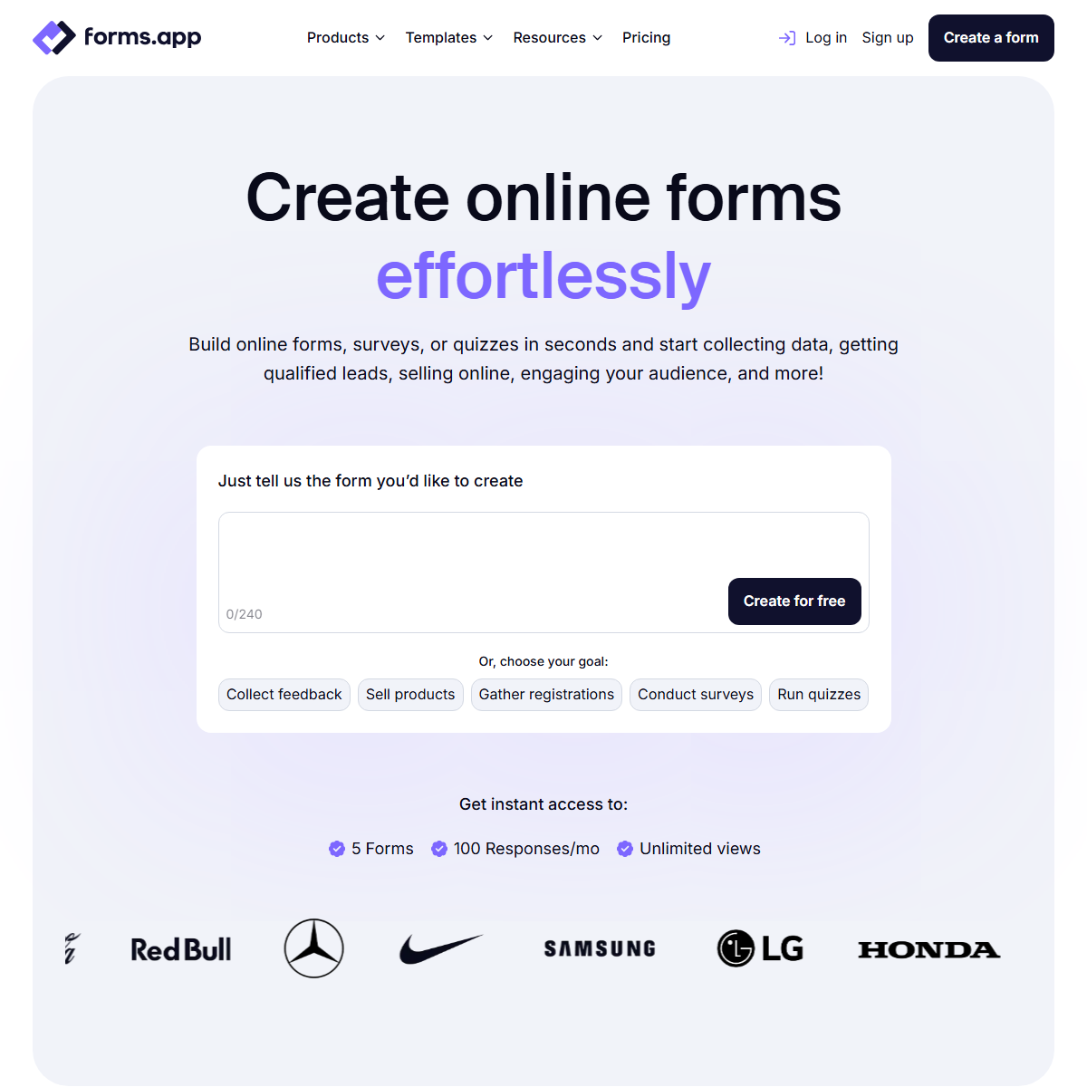 Forms.app - design generators Tool Screenshot