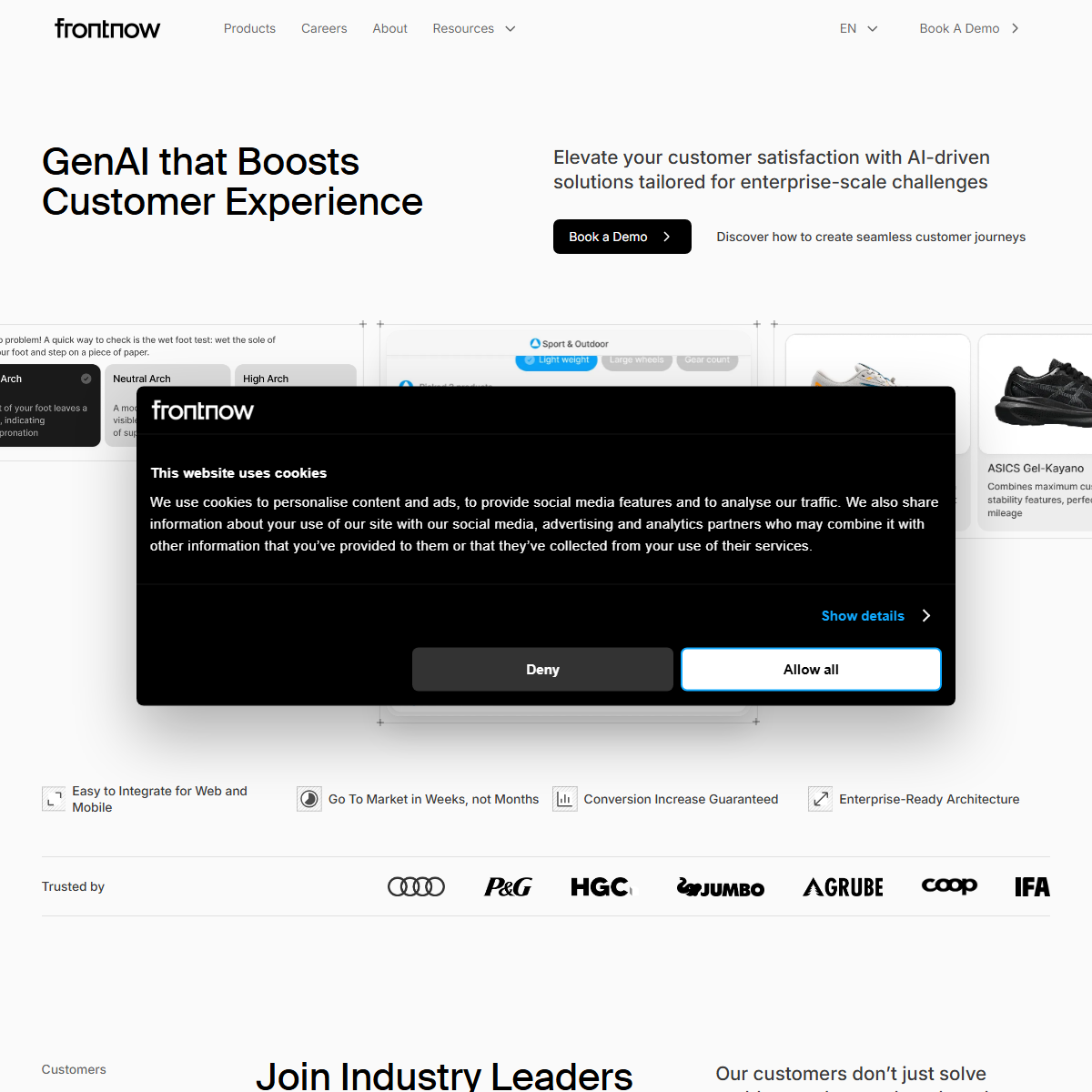 Frontnow - Professional e-commerce Tool Interface Screenshot