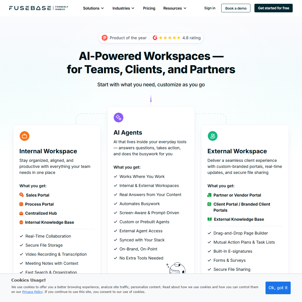 FuseBase - AI agents Tool Screenshot