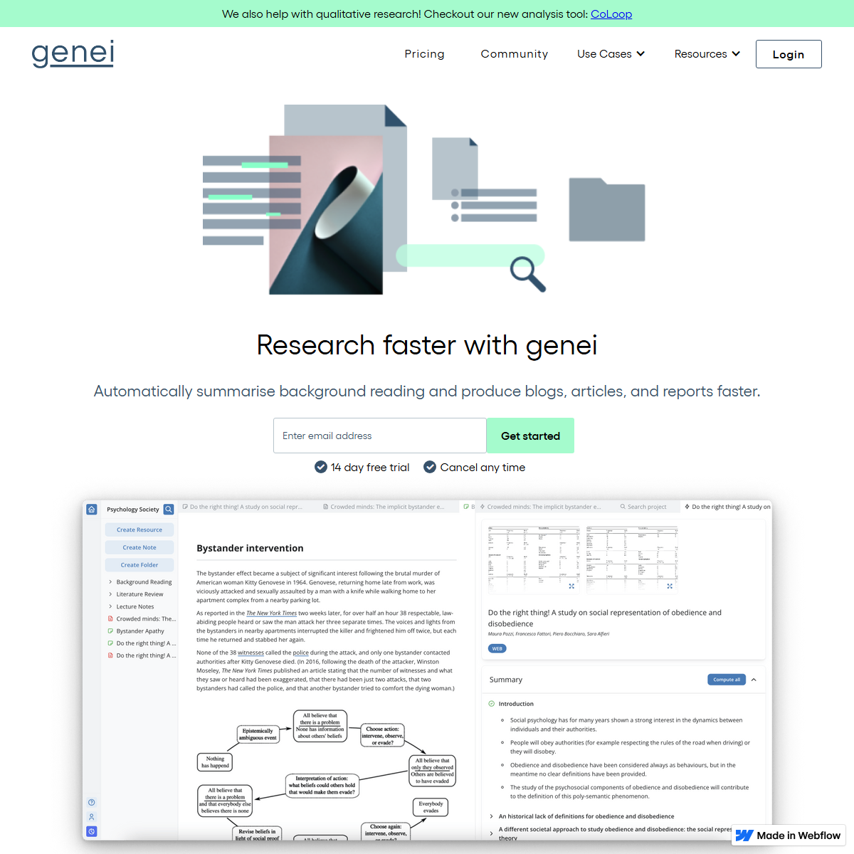 Genei - summarizer Tool Screenshot