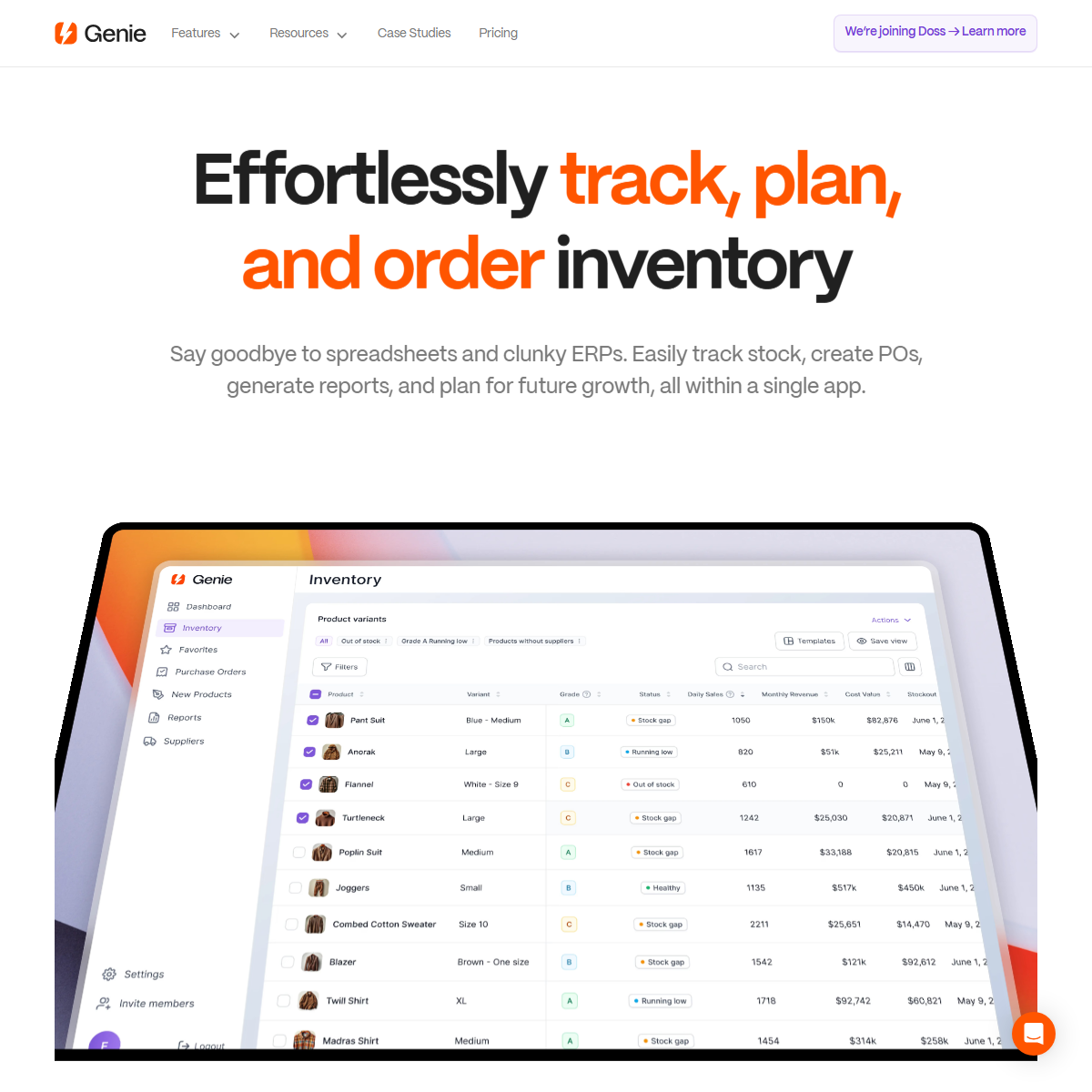 Genie - e-commerce Tool Screenshot
