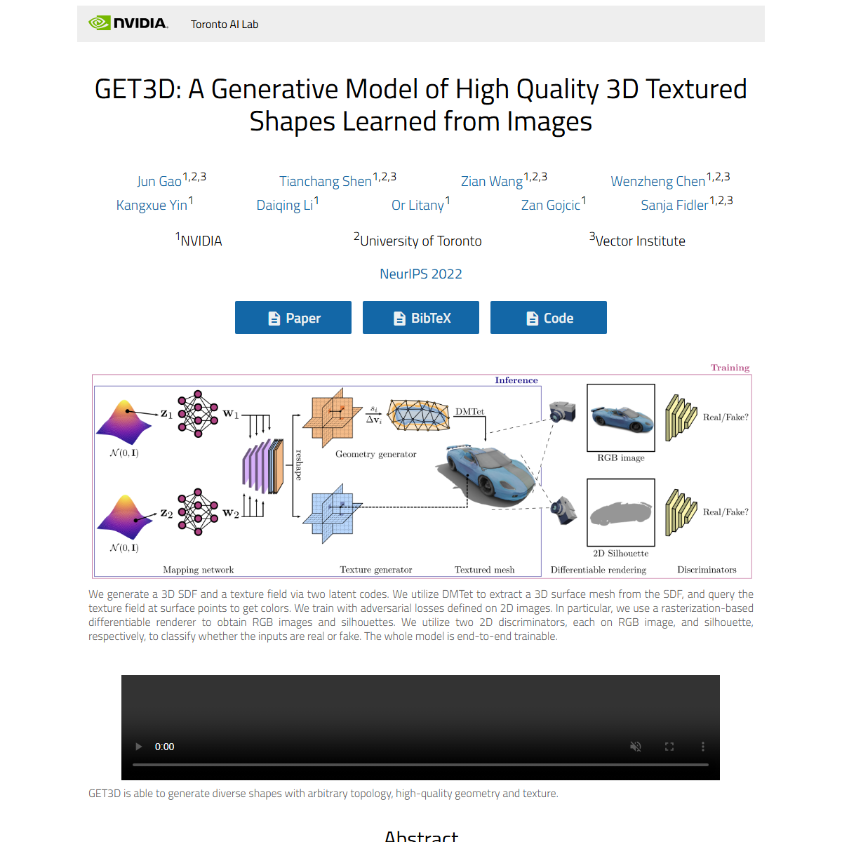 GET3D by NVIDIA - 3D Tool Screenshot