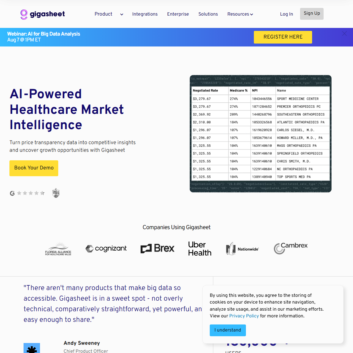 Gigasheet - spreadsheets Tool Screenshot