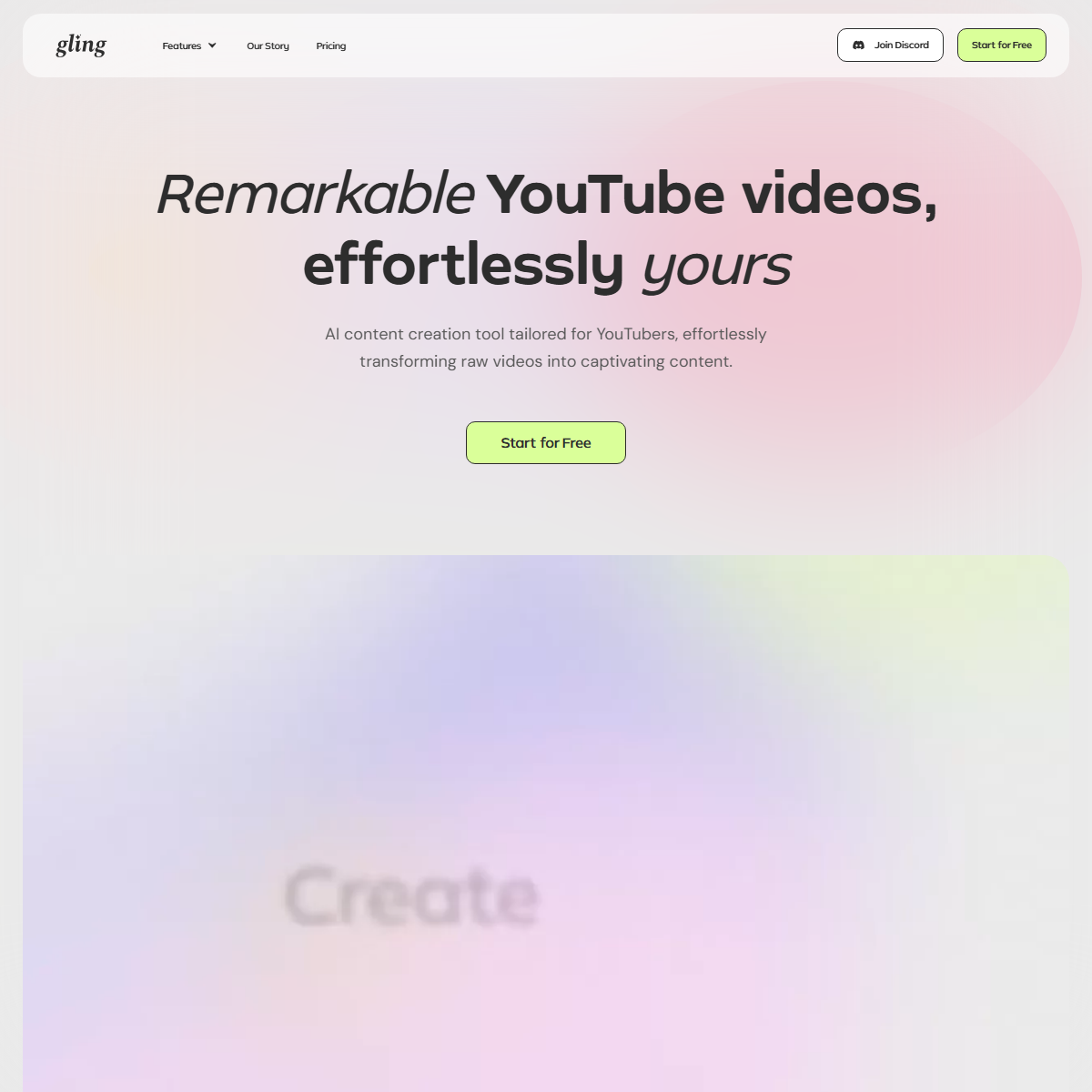 Gling - video editing Tool Screenshot