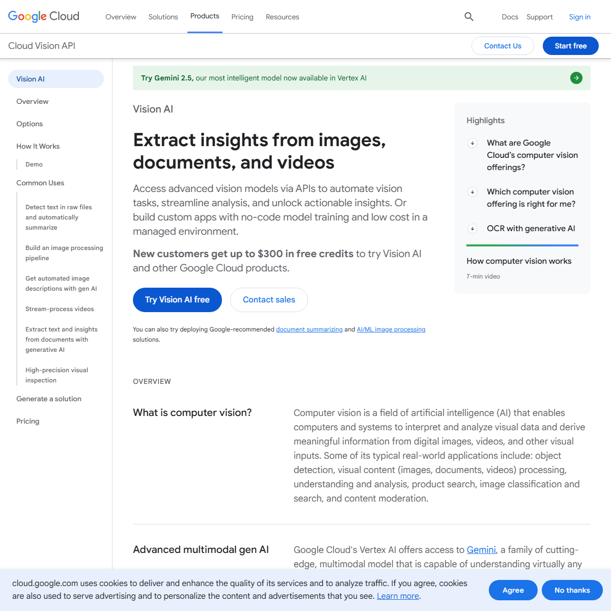 Google Cloud Vision AI - AI detection Tool Screenshot