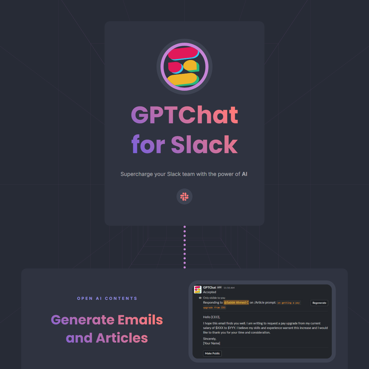 GPTChat for Slack - AI chatbots Tool