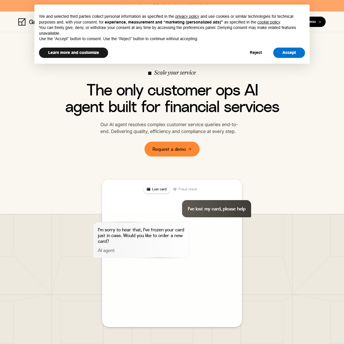 Gradient Labs - AI agents Tool Screenshot