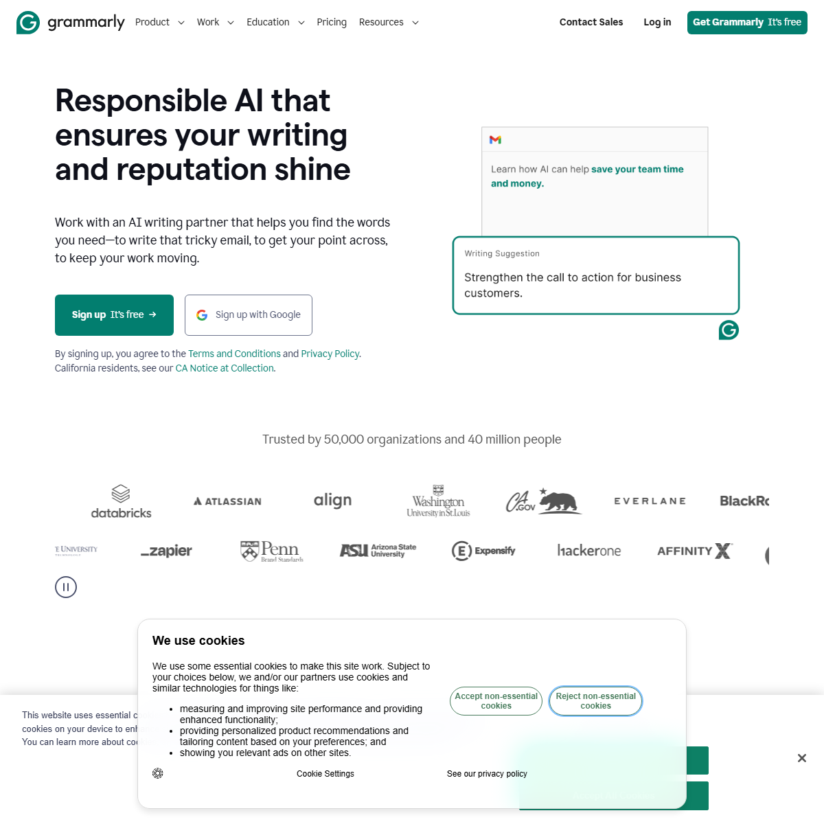 Grammarly - writing generators Tool Screenshot