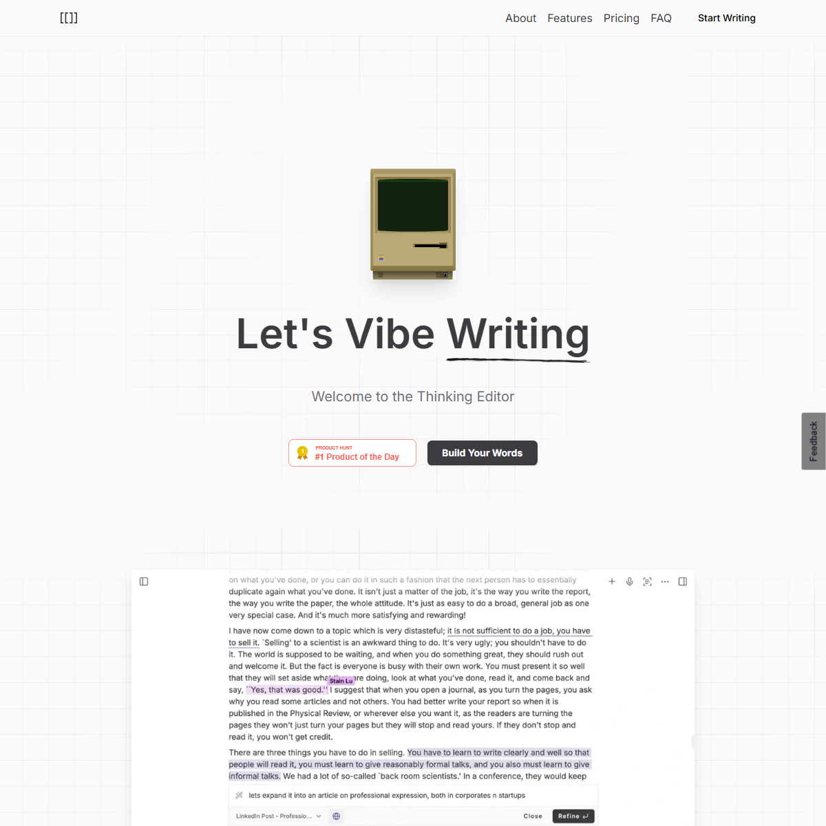 Grimo - writing generators Tool Screenshot