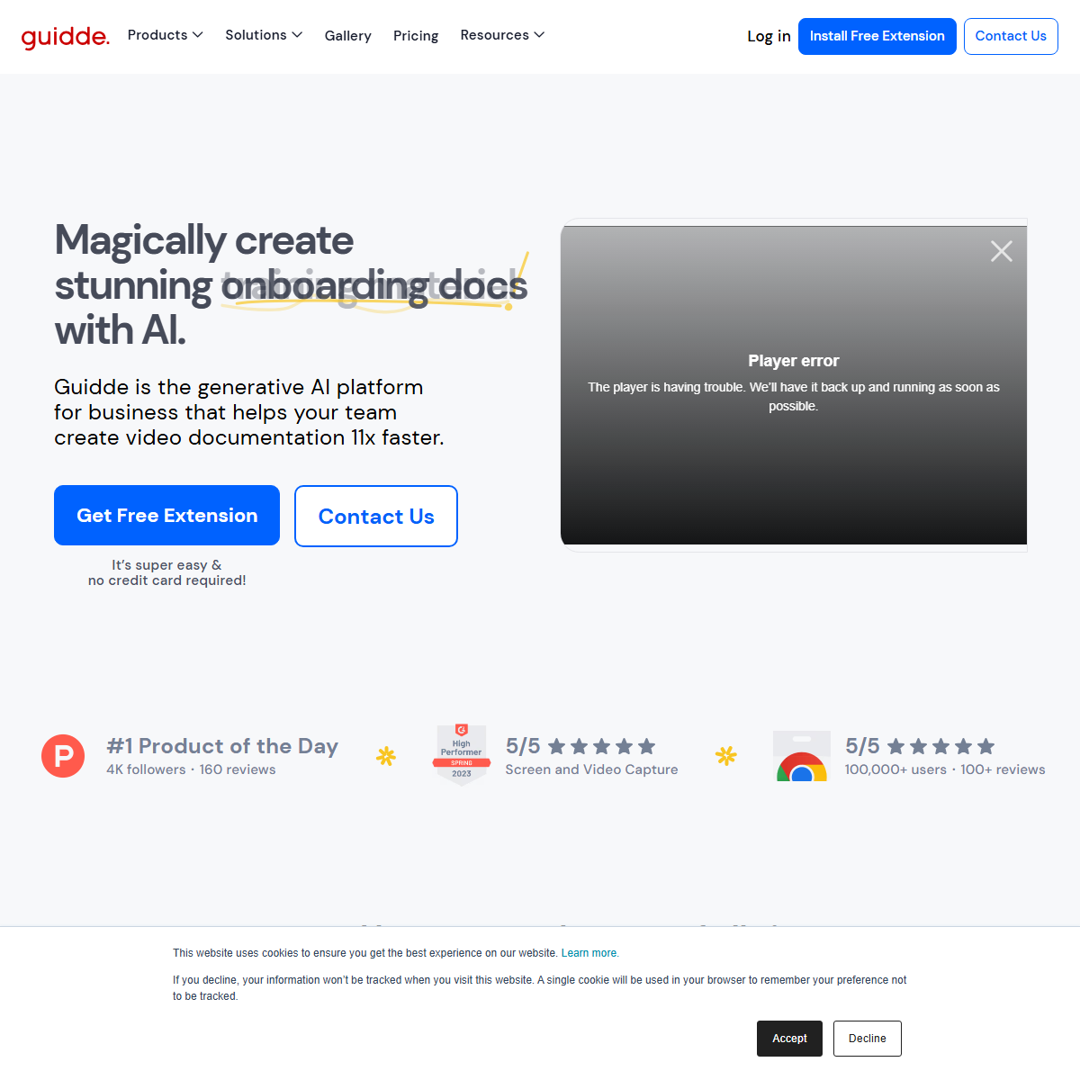 Guidde - video generators Tool Screenshot