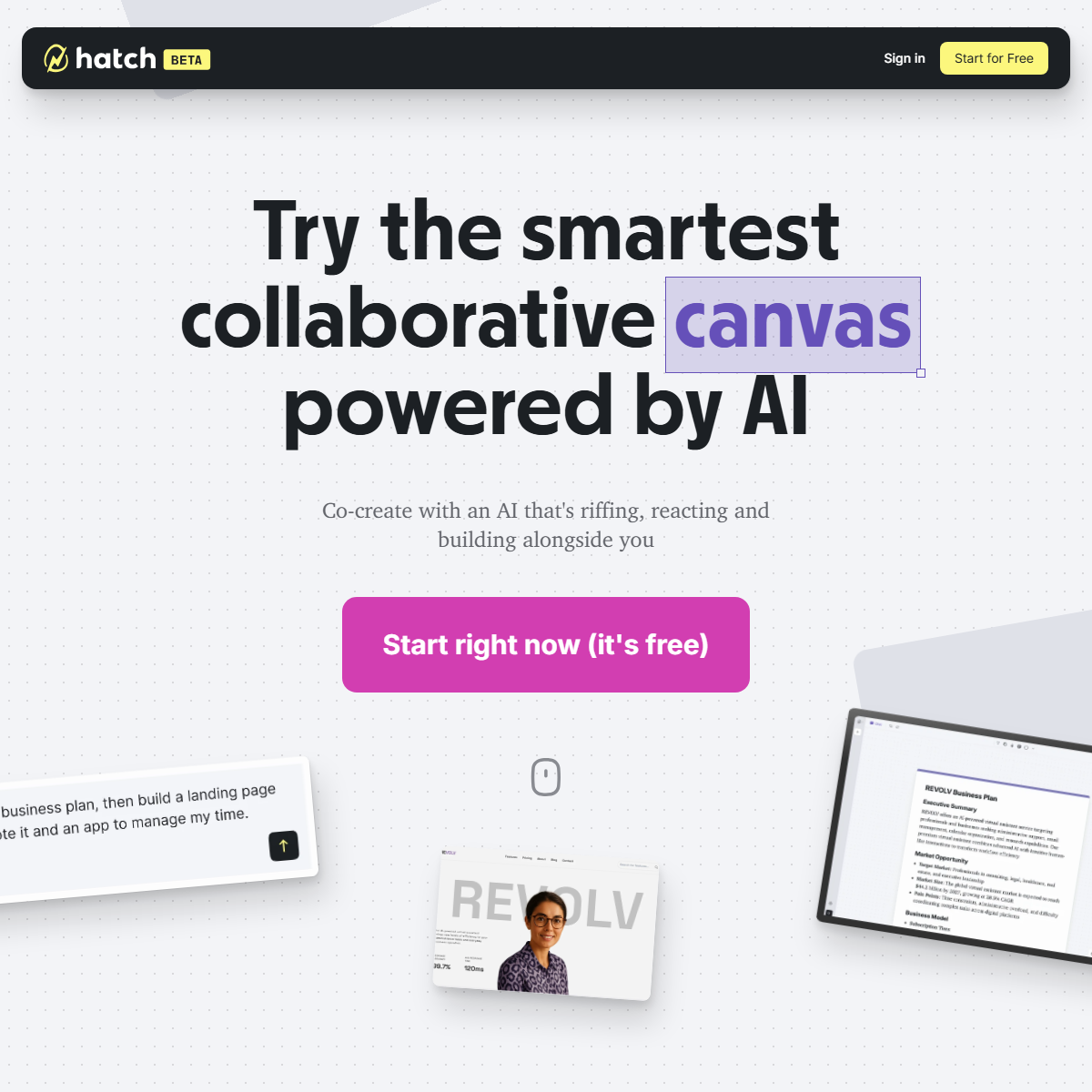 Hatch - AI chatbots Tool Screenshot