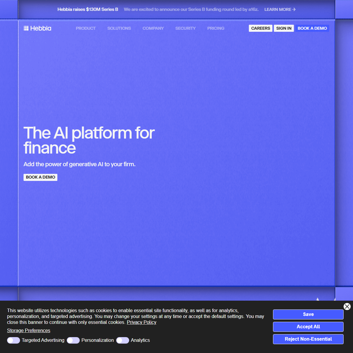 Hebbia - research Tool Screenshot