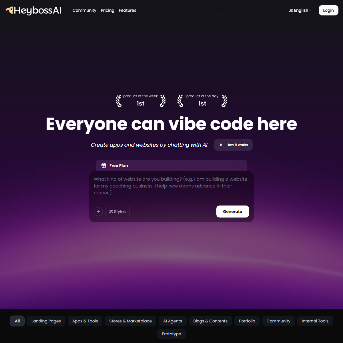 HeyBoss.AI - startup tools Tool Screenshot
