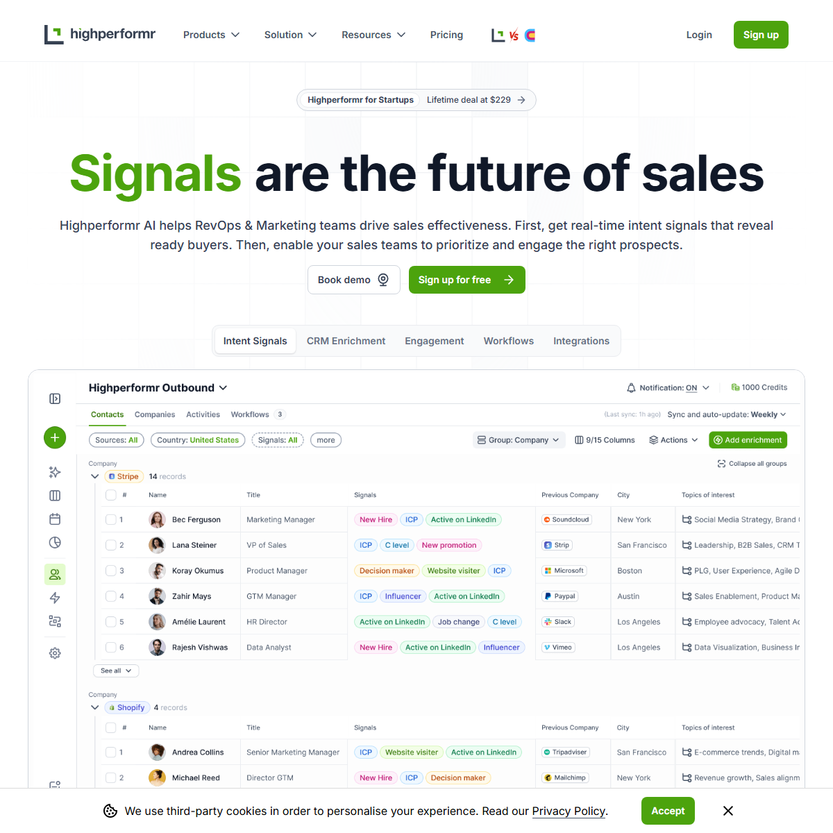 Highperformr.ai - social media Tool Screenshot