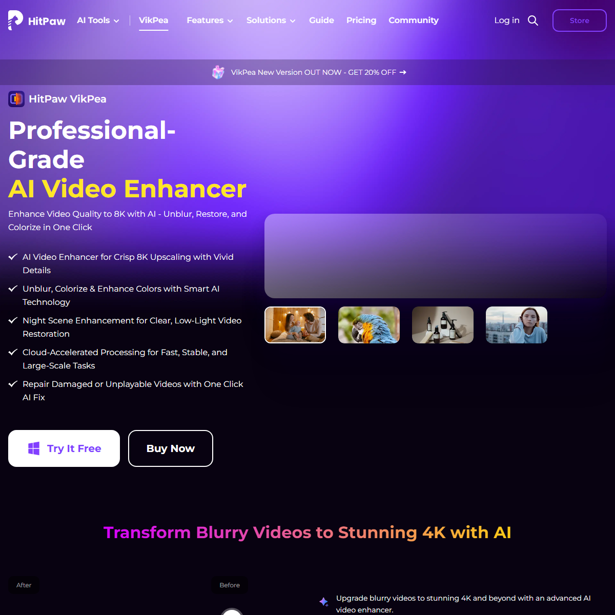 HitPaw VikPea - video enhancer Tool Screenshot