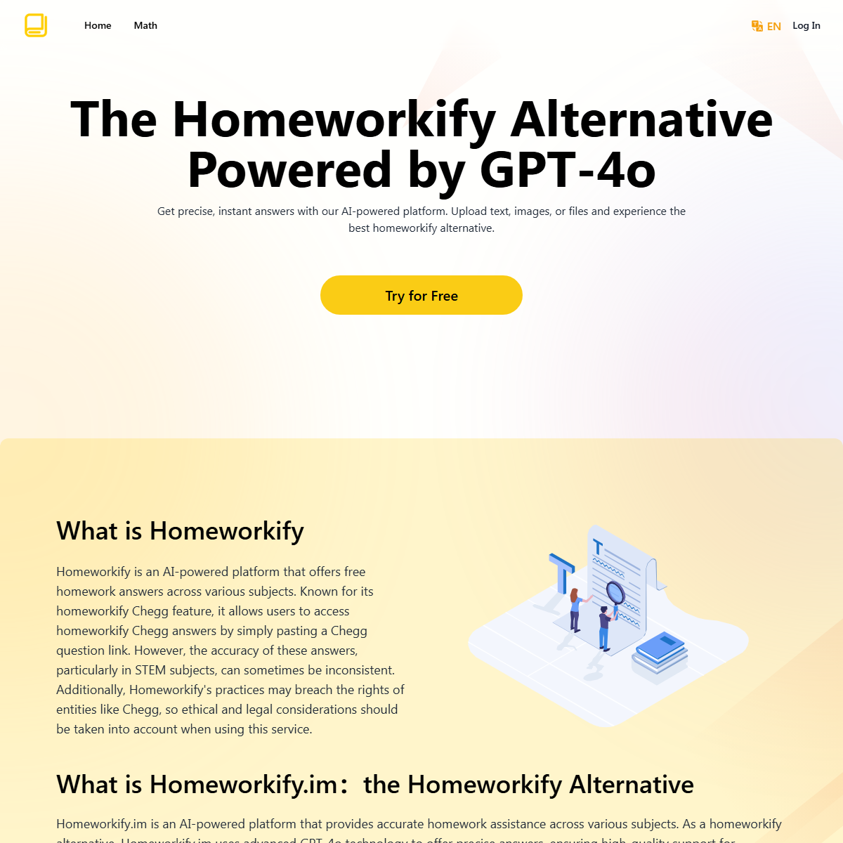 Homeworkify.im - education Tool Screenshot