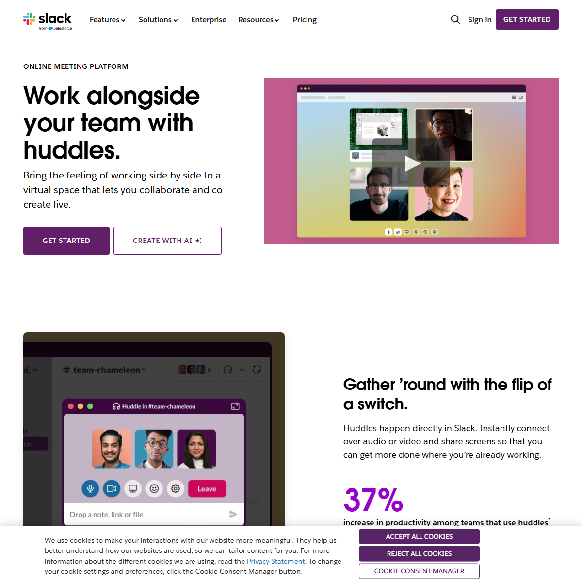 Huddles - project management Tool Screenshot
