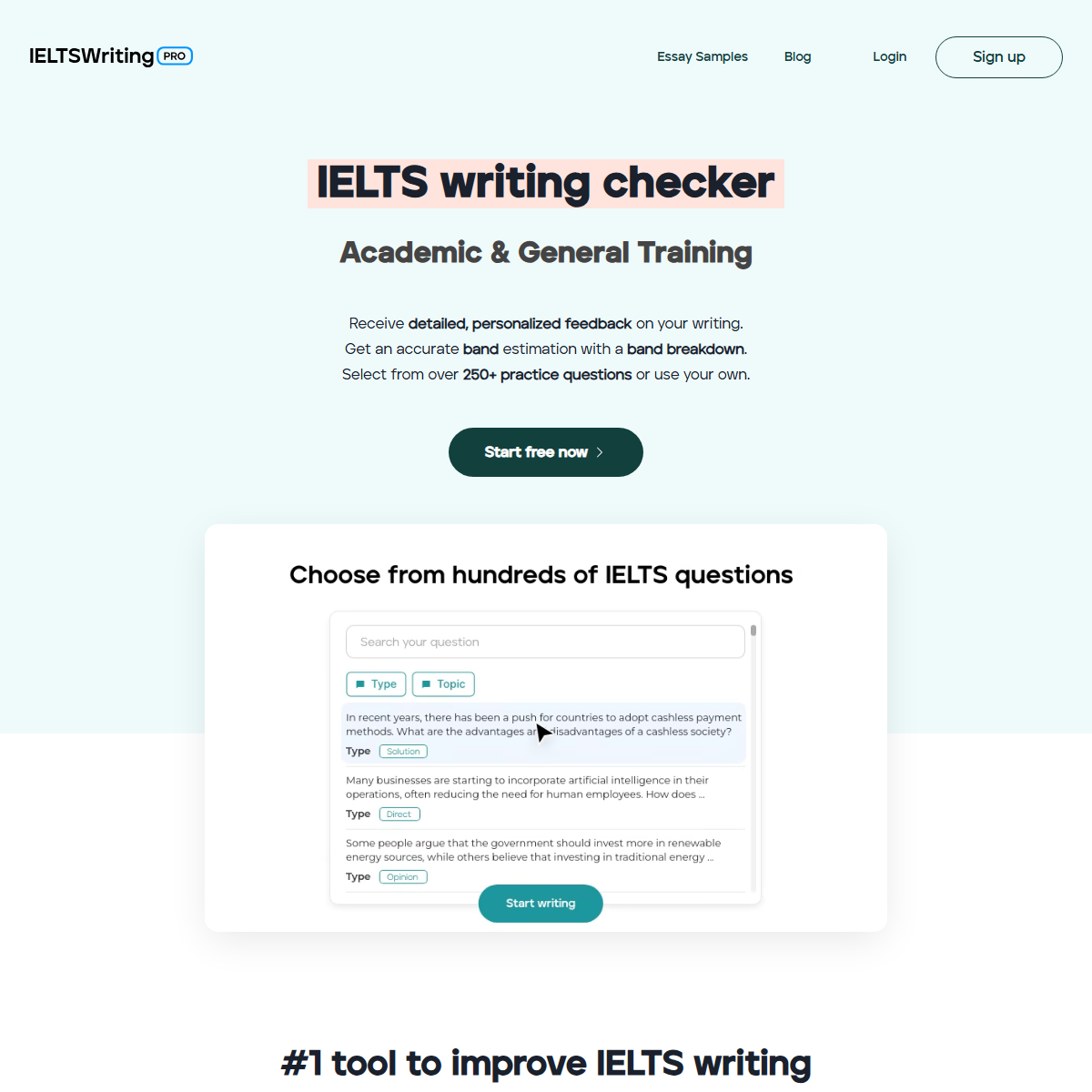IELTSWritingPro - education Tool Screenshot