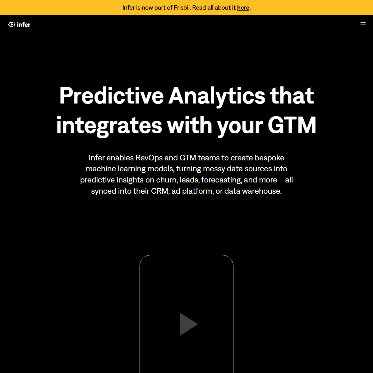 Infer - marketing Tool Screenshot