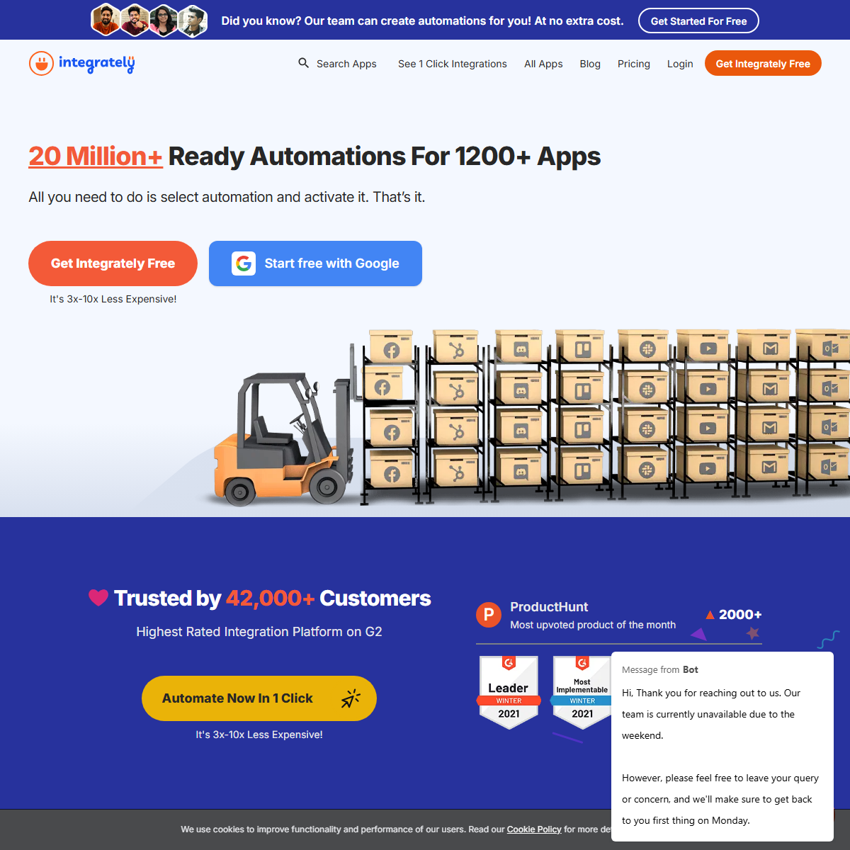 Integrately - workflows Tool Screenshot