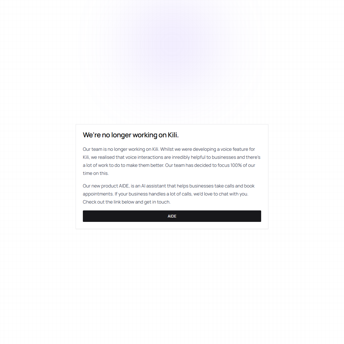Kili - workflows Tool Screenshot