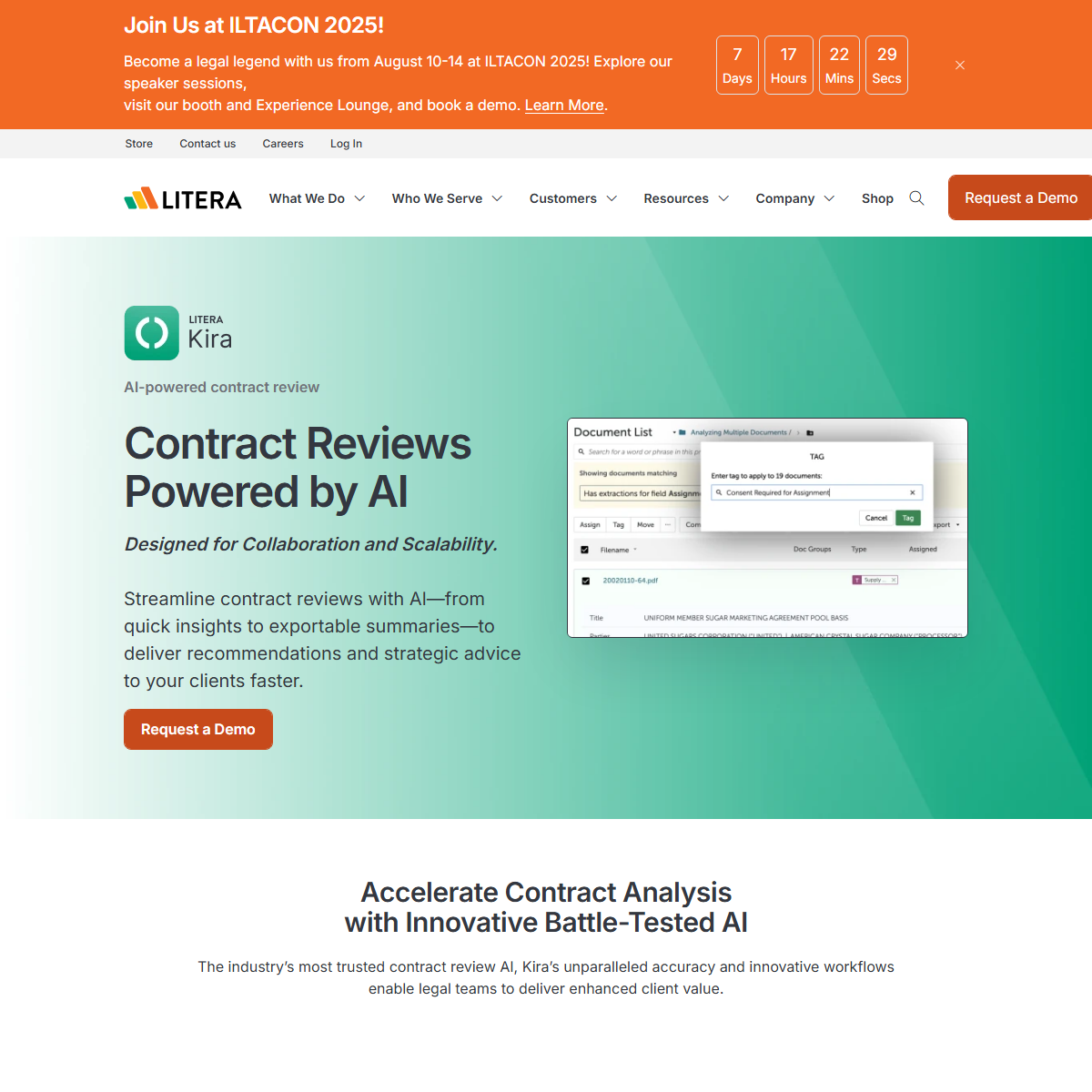 Kira Systems - legal Tool Screenshot