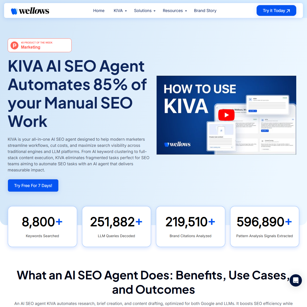 KIVA by Wellows - SEO Tool Screenshot