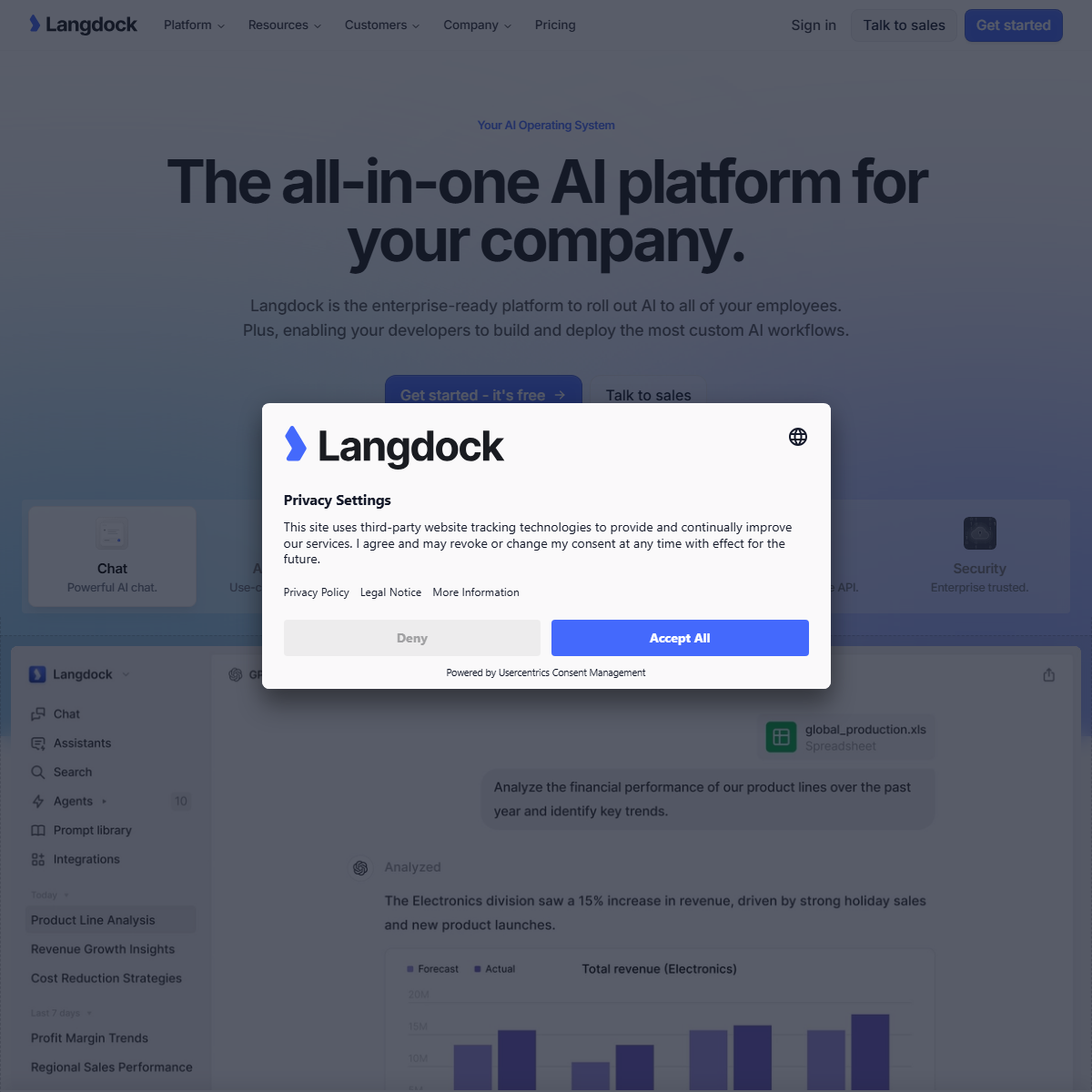 Langdock - AI chatbots Tool Screenshot