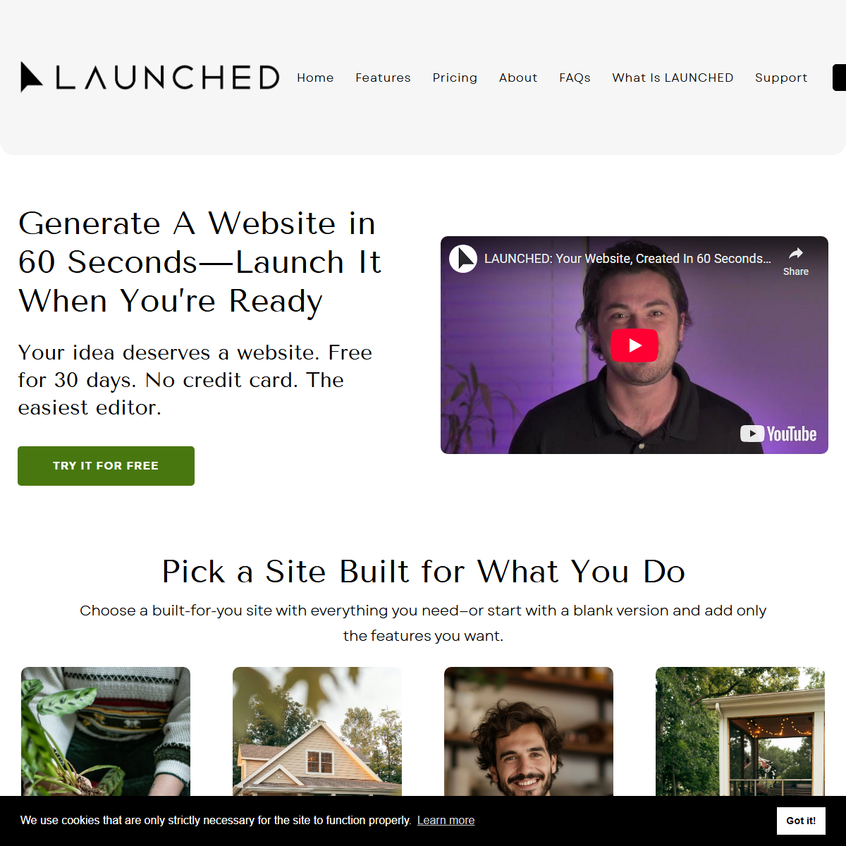 Launched - website builders Tool Screenshot