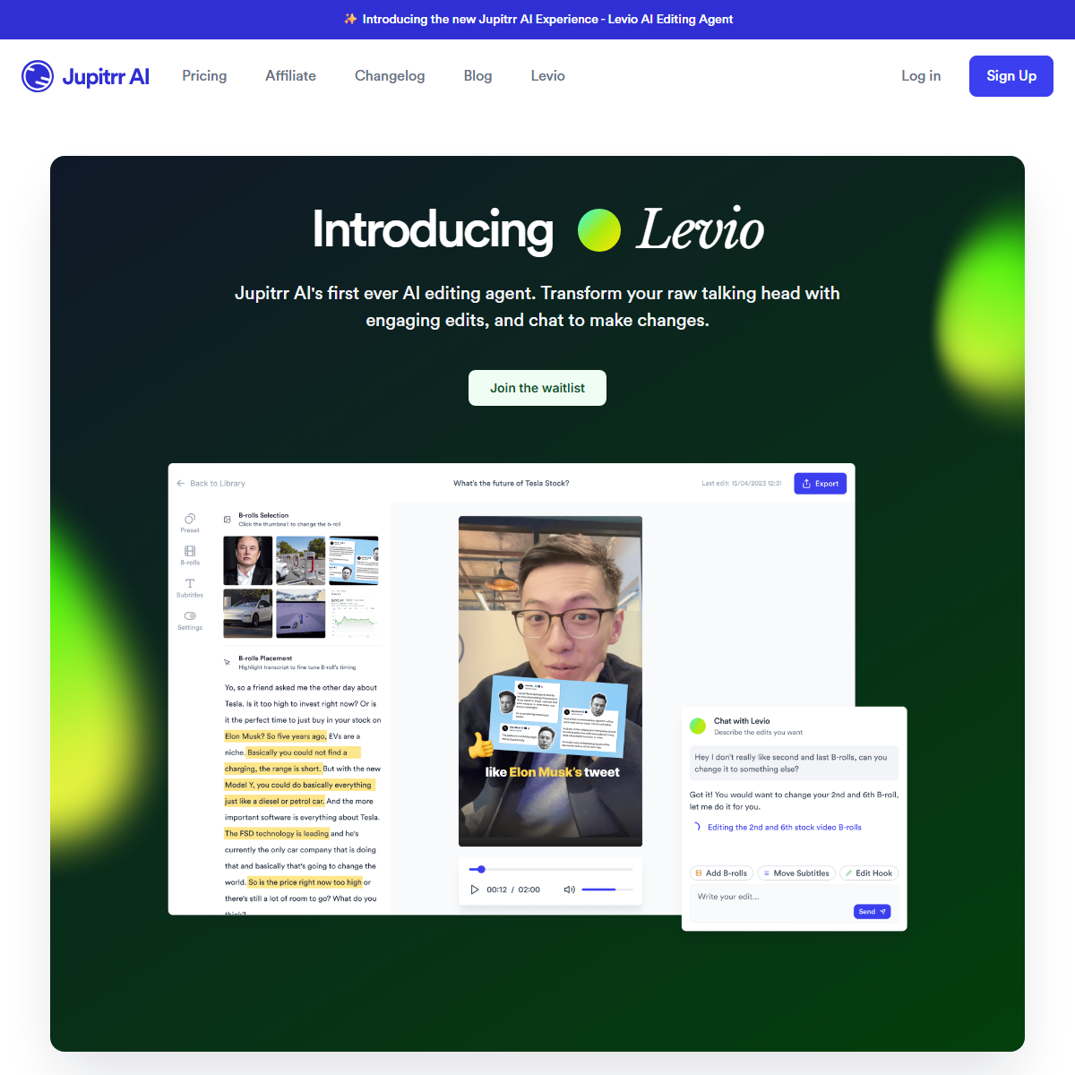 Levio - video editing Tool Screenshot