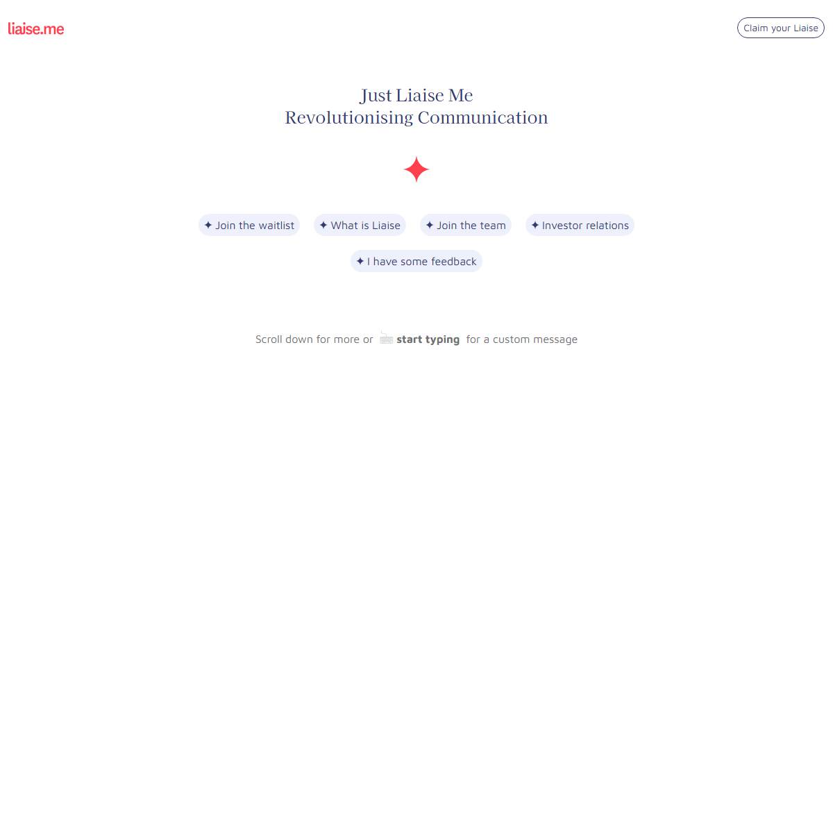 Liaise - customer support Tool Screenshot