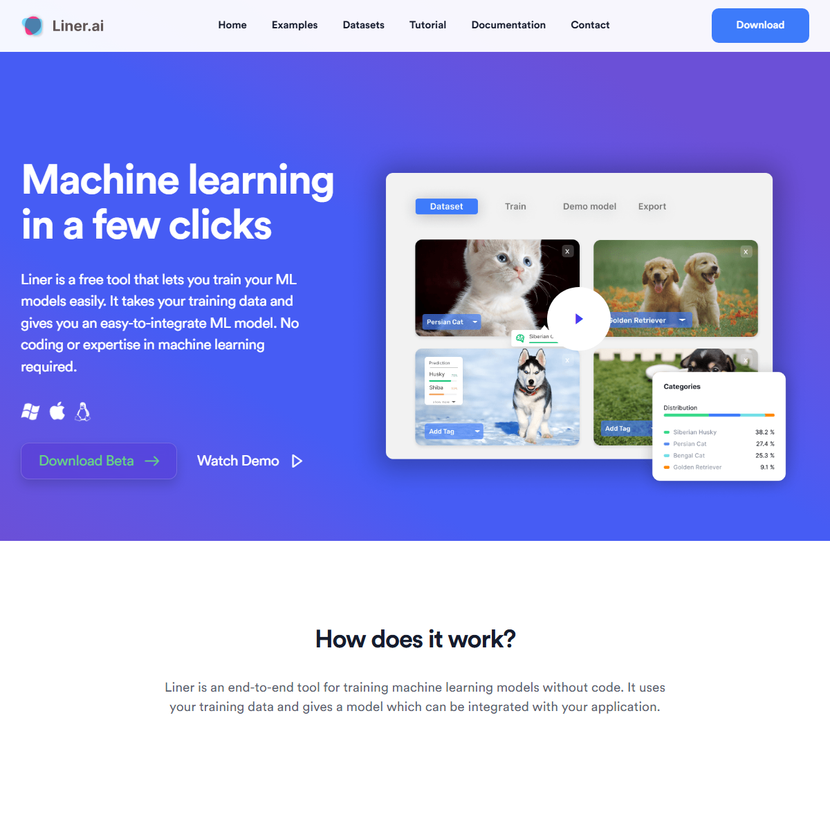 Liner.ai - low-code/no-code Tool Screenshot