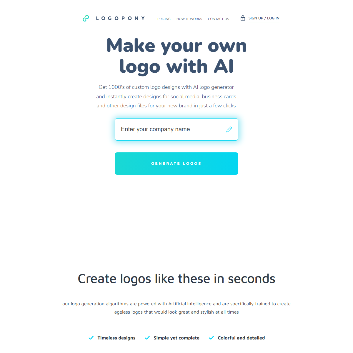 Logopony - logo generator Tool Screenshot